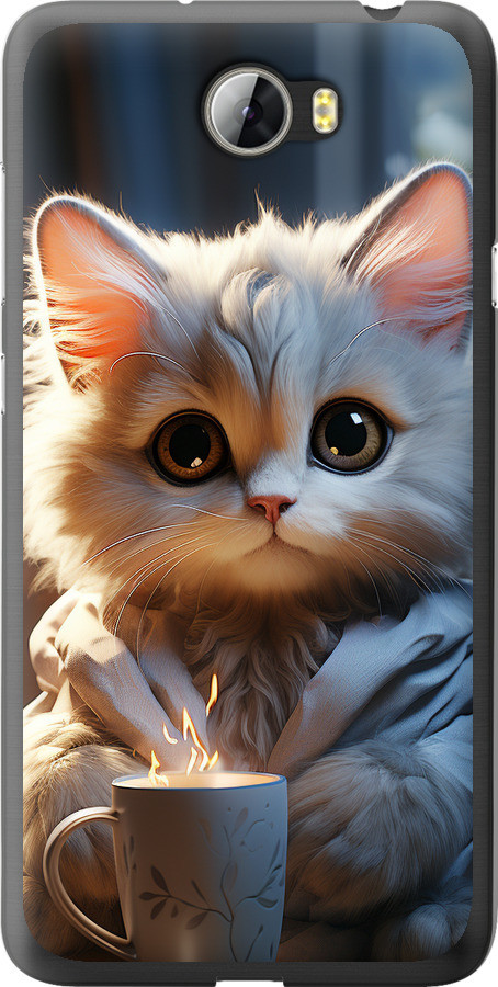 Чохол на Huawei Y5 II Білий кіт "5646u-496-851"