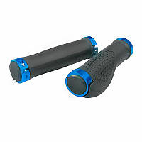 Go Гумові грипси з двома замками West Biking 0804001 Black + Blue