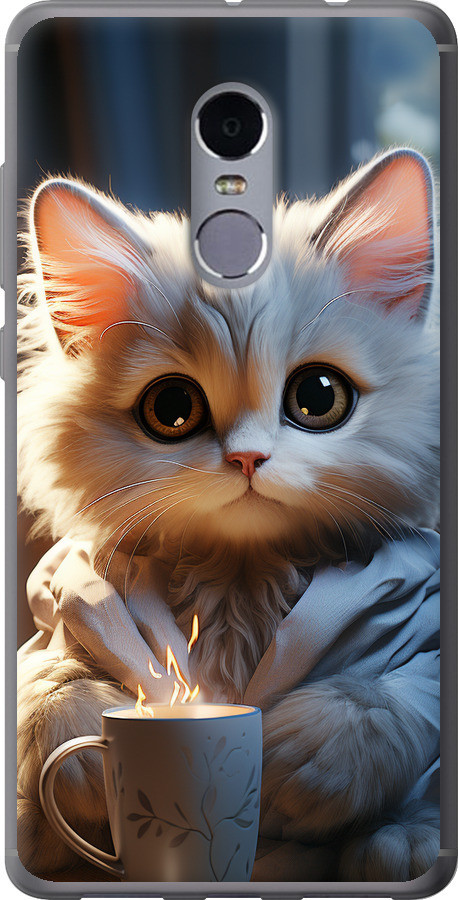 Чохол на Xiaomi Redmi Note 4 Білий кіт "5646u-352-851"
