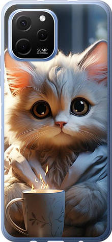 Чохол на Huawei Nova Y61 Білий кіт "5646u-2983-851", фото 1