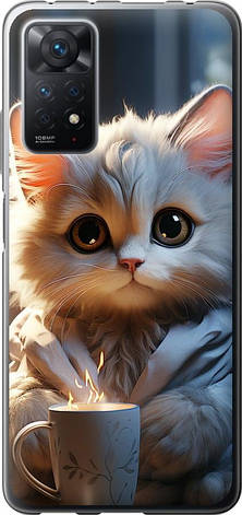 Чохол на Xiaomi Redmi Note 11 Pro Білий кіт "5646u-2512-851", фото 1