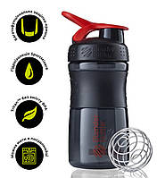 Шейкер спортивний (пляшка) BlenderBottle SportMixer 20oz/590ml Black/Red (Original)