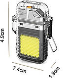 Електроімпульсна спіральна запальничка з ліхтариком FlashLight, фото 5