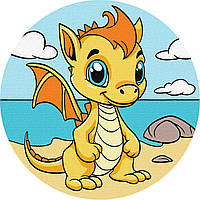 Картина за номерами 7+ "Чарівний дракон" d19см, термопакет, ТМ Ідейка, Україна