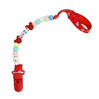 Держатель для пустышки Baby Mega Zayka MGZ-0503(Red) 34 см, Vse-detyam