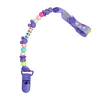 Держатель для пустышки Baby Mega Zayka MGZ-0503(Violet) 34 см, Vse-detyam