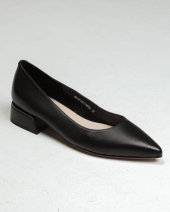 Туфлі з загостреним носом Berkonty 31670217 35 чорні шкіра, фото 1