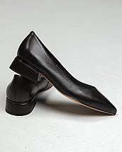 Туфлі з загостреним носом Berkonty 31670217 35 чорні шкіра, фото 4