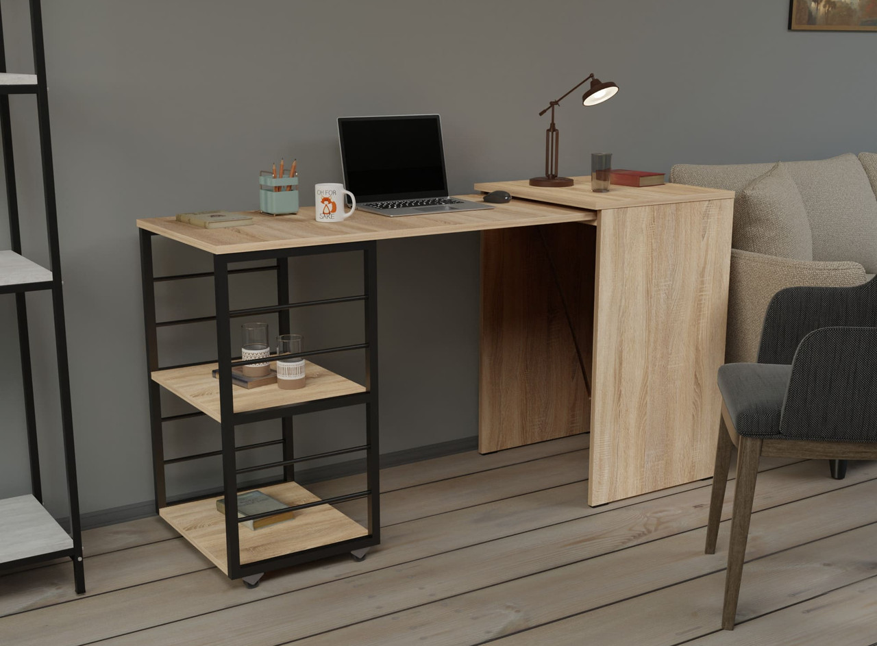 Стіл-тумба "Долин" 140х50х72 см. Дуб сонома, фото 1