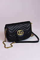 Женская сумка Gucci marmont medium black, женская сумка, сумка Гуччи черного цвета, сумка Гучи