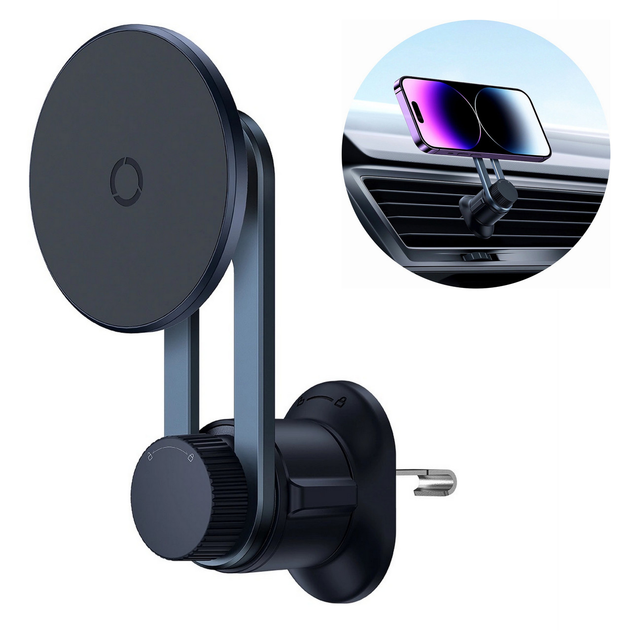 Магнітний автомобільний тримач смартфона Baseus MagPro Series Magnetic Car Mount Cocmic Black
