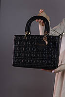 Женская сумка Christian Dior Lady black, женская сумка, брендовая сумка, Кристиан Диор Леди черная