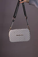 Женская сумка Michael Kors white with gray, женская сумка, брендовая сумка Майкл Корс белая/серая