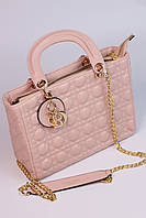 Женская сумка Christian Dior Lady pink, женская сумка, брендовая сумка, Кристиан Диор Леди розового цвета