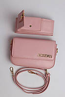 Женская сумка Jacquemus pink, женская сумка Жакмюс розового цвета