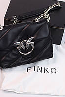 Жіноча сумка Pinko Love Big Puff small black, женская сумка, Пінко чорного кольору