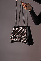Сумка женская Balenciaga Crush black, женская сумка, Баленсиага черного цвета