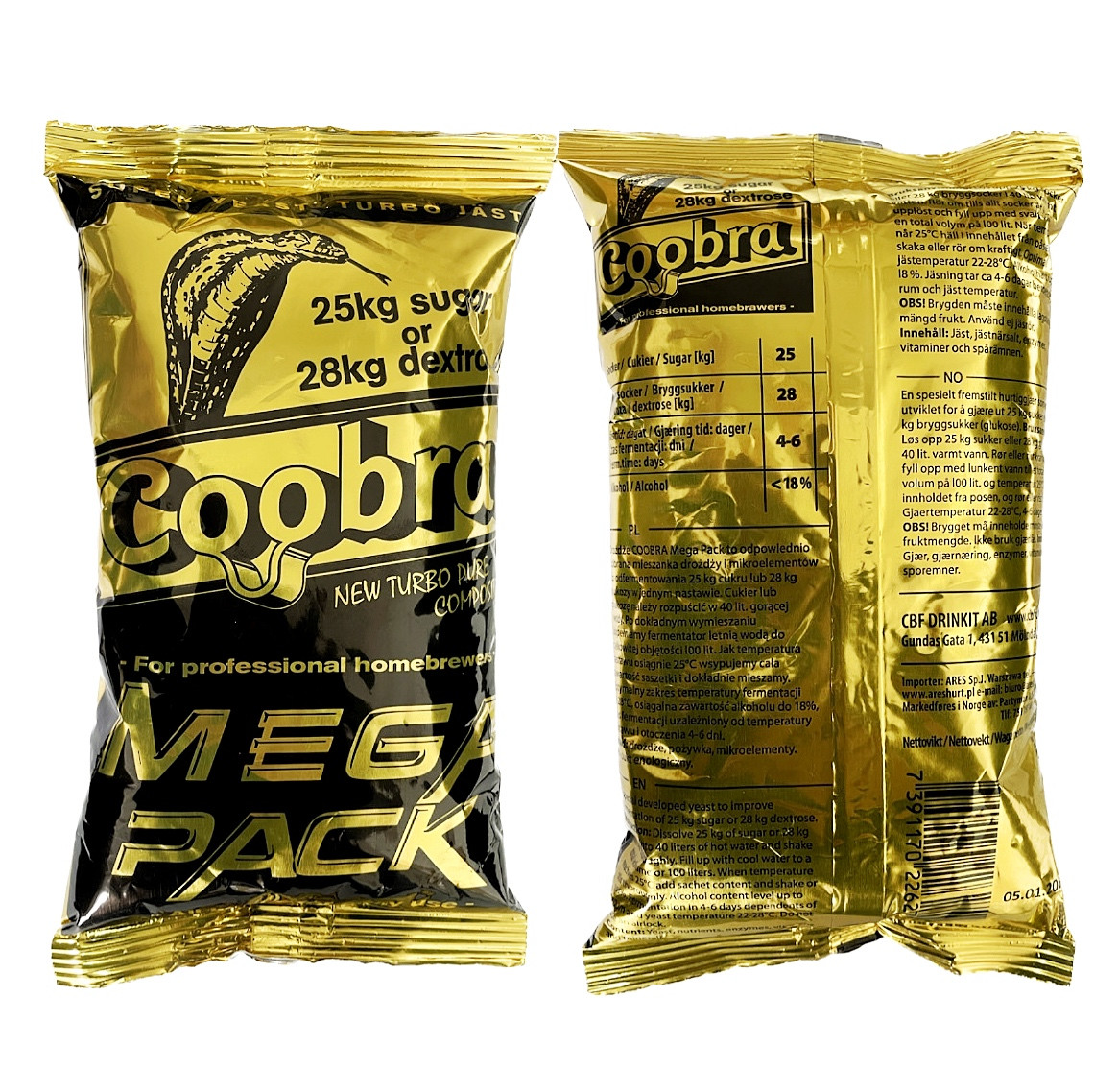Дріжджі Coobra Mega Pack 100 L