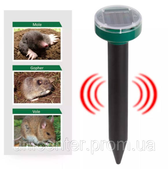 Ультразвуковой отпугиватель кротов, грызунов и змей Solar Rodent Repeller на солнечных батаре UC, код: 8071859 - фото 2 - id-p2129441207