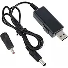 Кабель живлення для роутера Maxxter USB-AM (тато)  -  5.5/3.5mm (тато) 0.8м Black 9/12V (UB-DC9/12-0.8M), фото 3