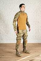 Тактическая форма пиксель для всу рипстоп с наколенниками статутная костюм военный мужской летний пиксельный