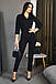 Нарядний вечірній класичний брючний комбінезон Noris, чорний, фото 3