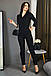 Нарядний вечірній класичний брючний комбінезон Noris, чорний, фото 2
