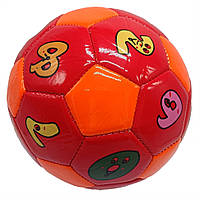Мяч футбольный детский "Цифры" 2029M размер № 2, диаметр 14 см (Red-Orange) от IMDI