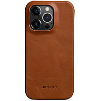 Кожаный чехол MELKCO Regal Snap для Apple iPhone 15 Pro - Brown