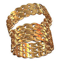 Элегантные эксклюзивные золотые обручальные кольца 585* пробы