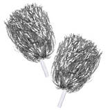 Помпони для чирлідингу 38 см Pom-Poms (пара) золото, фото 2