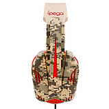 Навушники ігрові накладні IPega Gaming PG-R005 з мікрофоном Comouflage, фото 5