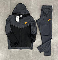 Костюм спортивний чорно графітовий Nike Tech fleece black&graphit