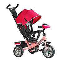 Велосипед трехколёсный с родительской ручкой Best Trike (колеса пена, USB, Bluetooth) 6588 / 63-768 Розовый
