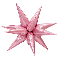 Шар фольгированный звезда Двенадцатиконечная 45см (18") | Розовый