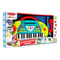 Детское игровое пианино LML7710(Turquoise) с микрофоном музыкальная игрушка пианино для детей