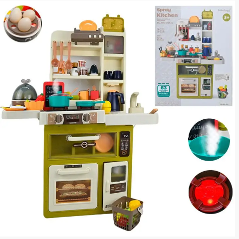Дитяча кухня 85 см "Sprey Kitchen 889-235" з водою і парою, світлові та звукові ефекти, фото 1