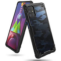 Бампер для Samsung Galaxy M51, Ringke Fusion X, Camo Black (RCS4804)