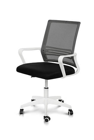 Крісло геймерське  Веб  Мікс меблі, колір  чорний + білий, фото 2
