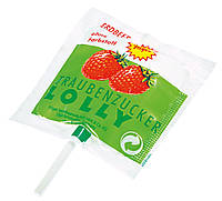 Frigeo Traubenzucker Lolly Erdbeer Леденцы на палочке с глюкозой и вкусом клубники 1 шт.