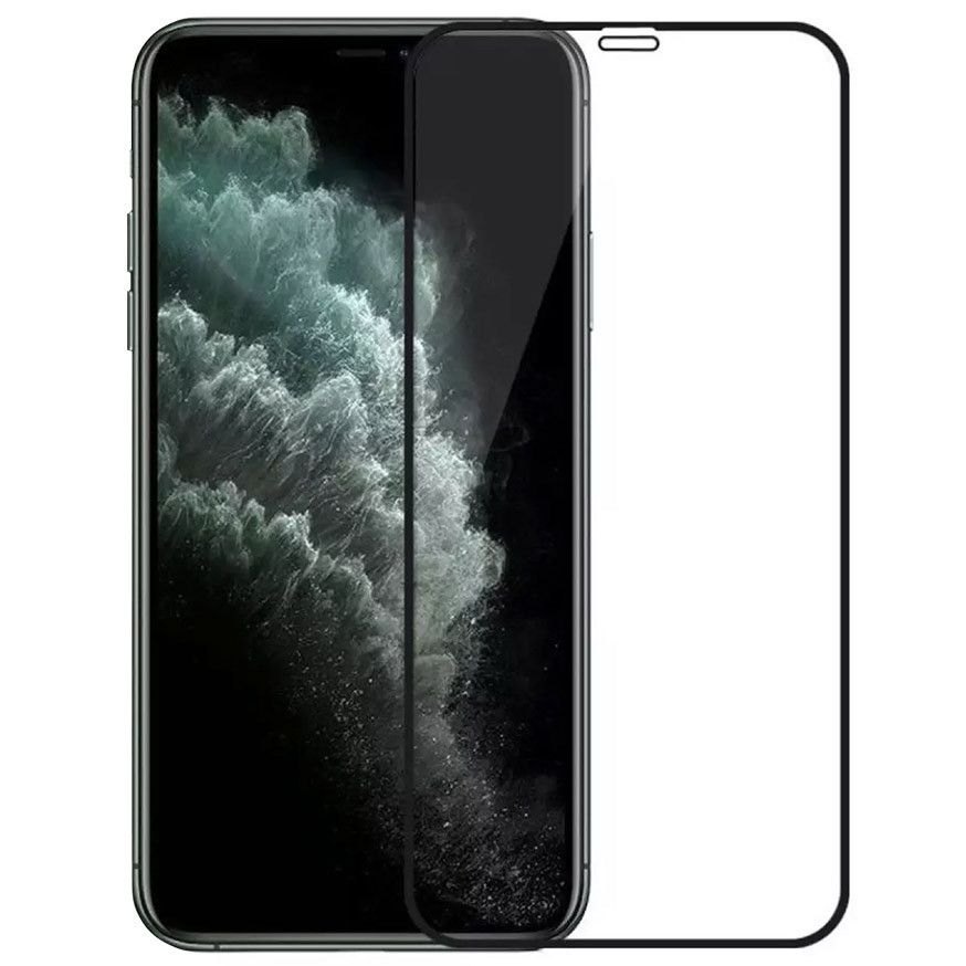 Захисне скло для Apple iPhone 12 Pro Max (6.7) (0.3 мм, 5D/10D) чорне