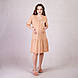 Домашня жіноча сукня з рюшами "Гірчичний колір" р. 44-52, фото 4