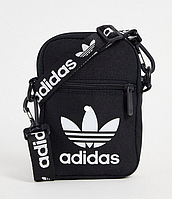 Наплечная сумка Adidas Originals Festival Черная Унисекс, мессенджер Адидас