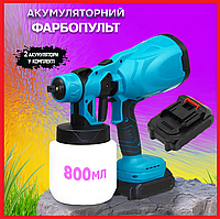 Аккумуляторный краскопульт Nowa Paint Sprayer 24v, регулировка распыления, 2 аккумулятора VGN