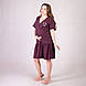 Домашня жіноча сукня з рюшами "Фіолетовий колір" р. 44-52, фото 3