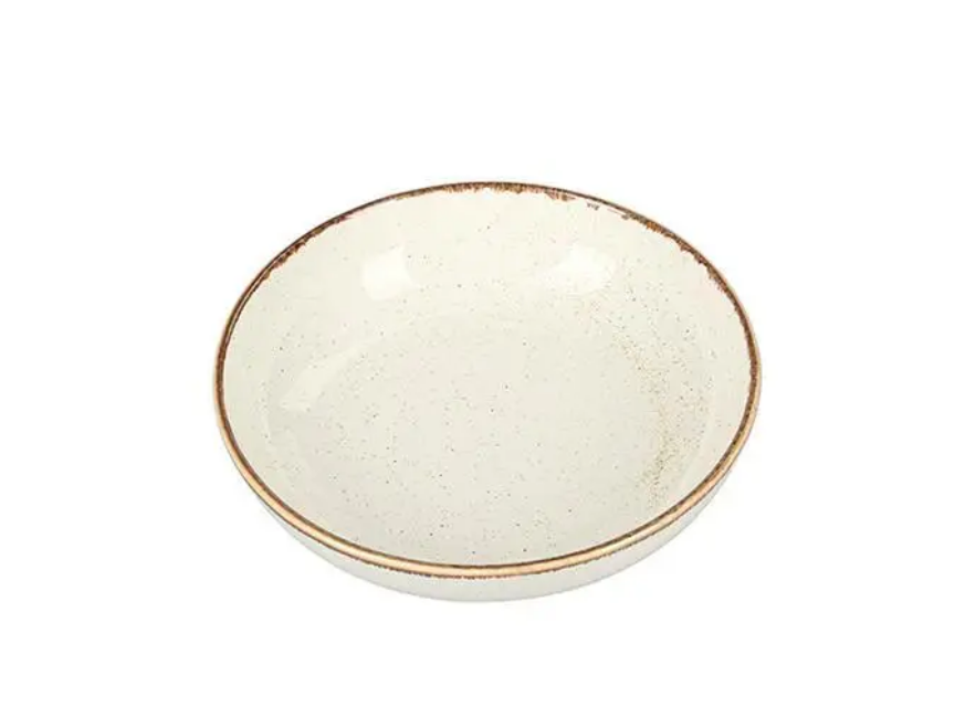 Салатник із порцеляни глибокий круглий Beige Porland 835 мл 22 см 368122/B, фото 1