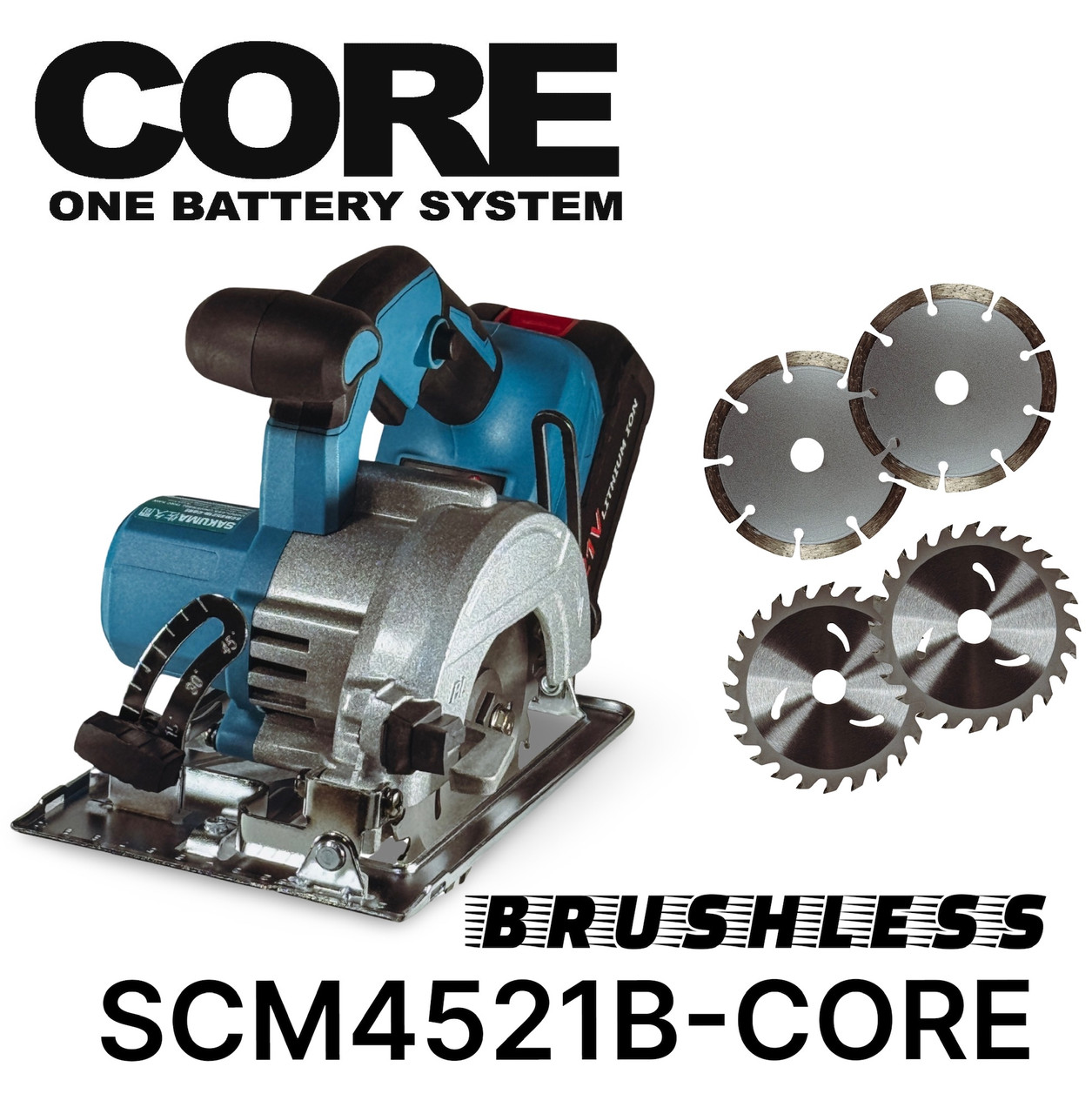 Акумуляторна універсальна пилка 125мм, SAKUMA SCM4521B-CORE BRUSHLESS
