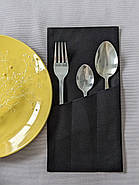 Куверт чохол для столових приборів К2 Канвас Чорний, фото 6