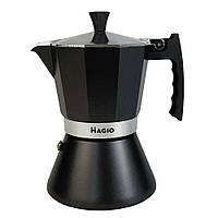 Гейзерная кофеварка из нержавейки Magio MG-1005 / Гейзерная турка для кофе / Кофеварка YA-416 для дома