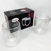Набор из двух чашек Con Brio CB-8330-2 300 мл 2 шт, Чайные чашки с двойным дном, Чашки HF-428 для чая